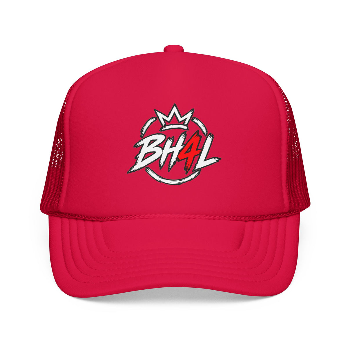 BH4L Crown Foam Trucker Hat — Streetwear Mesh Cap with Logo