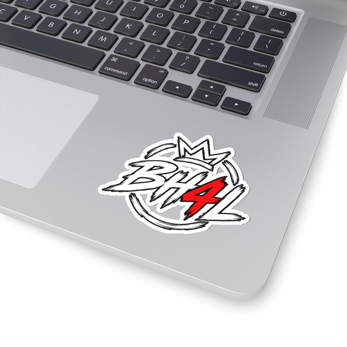 BH4L White Logo Sticker