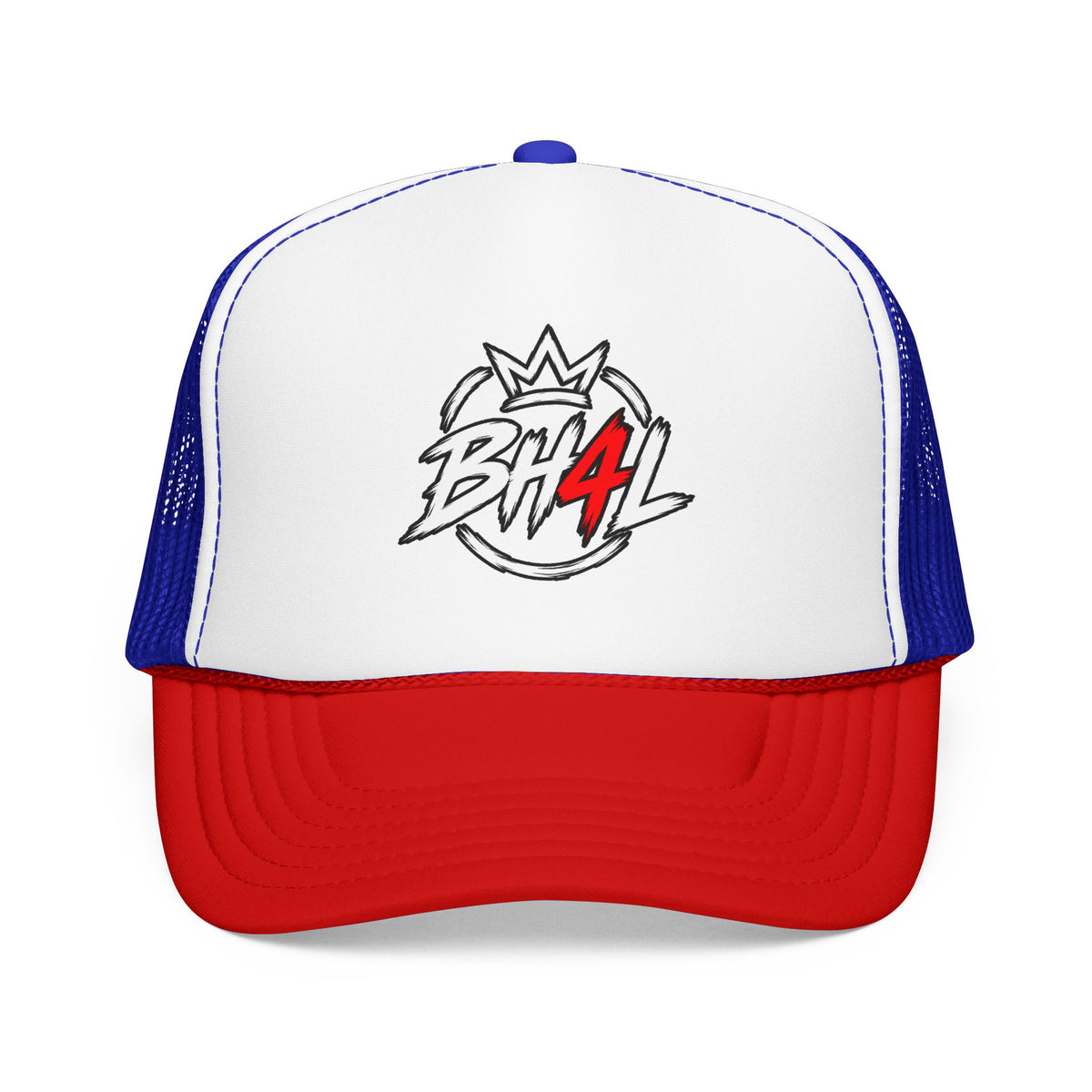 BH4L Crown Foam Trucker Hat — Streetwear Mesh Cap with Logo