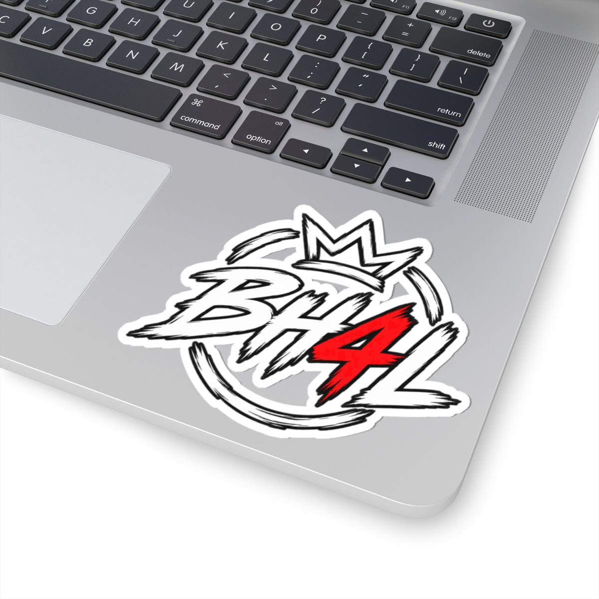 BH4L White Logo Sticker