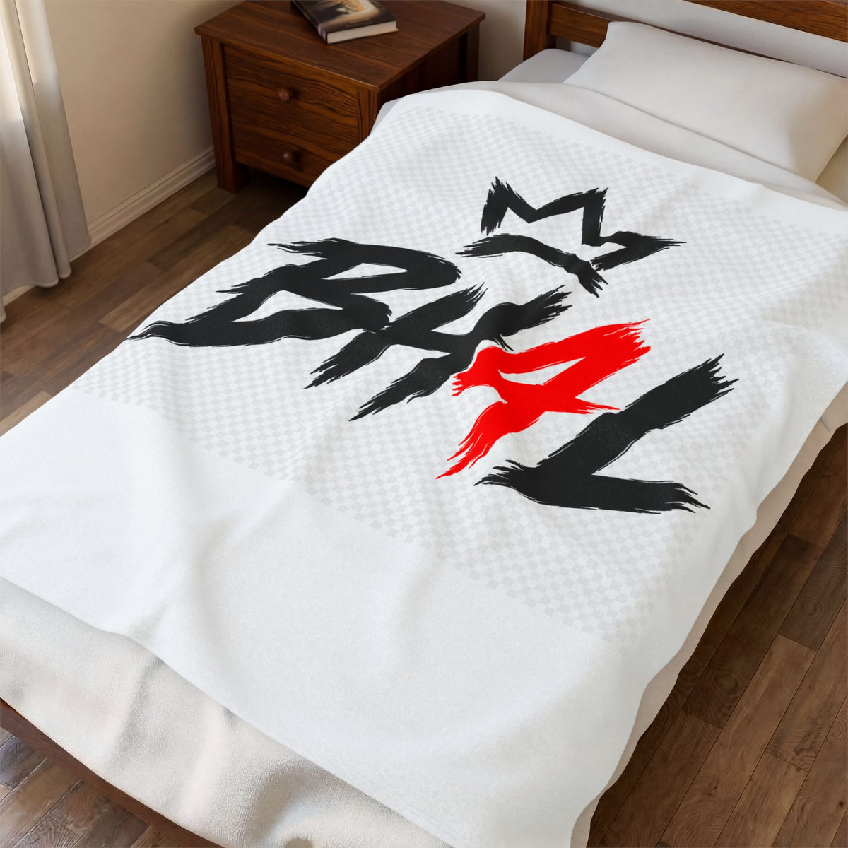 Velveteen Plush Blanket — 'BH4L' Crown Logo Soft Throw