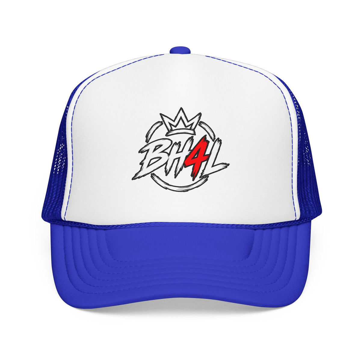 BH4L Crown Foam Trucker Hat — Streetwear Mesh Cap with Logo