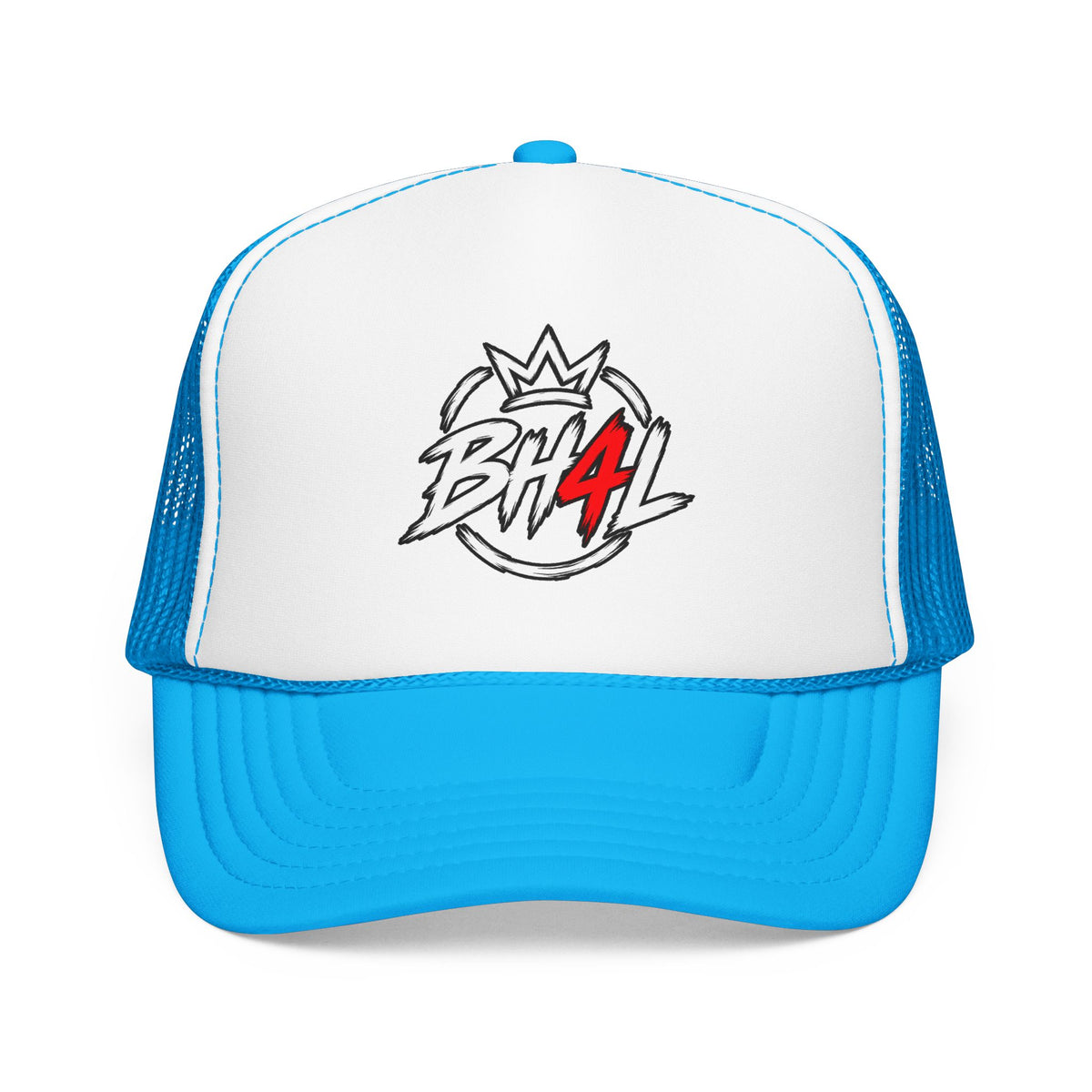 BH4L Crown Foam Trucker Hat — Streetwear Mesh Cap with Logo