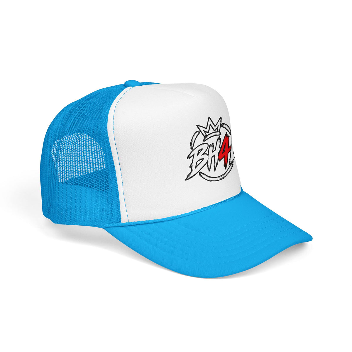BH4L Crown Foam Trucker Hat — Streetwear Mesh Cap with Logo