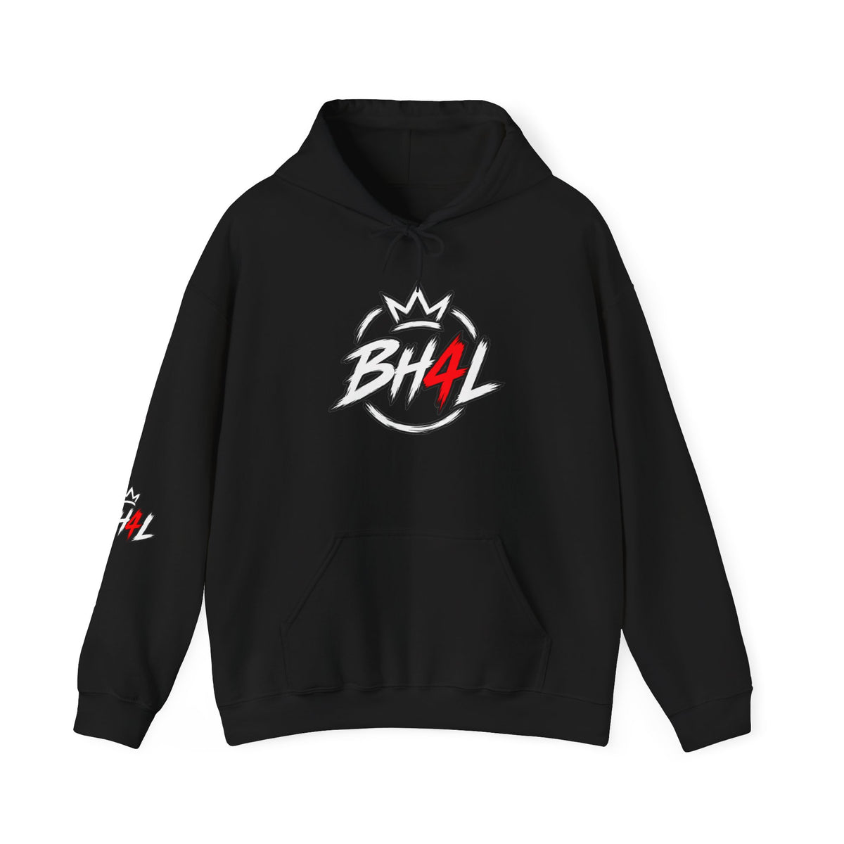 BH4L Logo Hoodie — Streetwear Crown Graphic Pullover
